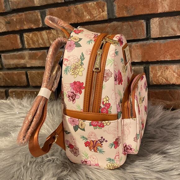 BNWT LOUNGEFLY DISNEY Princess Floral Backpack main image 4